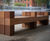 Beam backless timber bench with cube legs 3