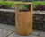 LBR 90 Round Lockable Litter Bin - hardwood outdoor waste bin 3