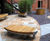 Lime Grove oval bench with slatted FSC® timber top 0