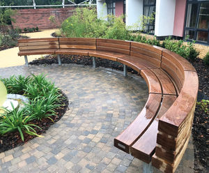 Westbrook hardwood tree seat