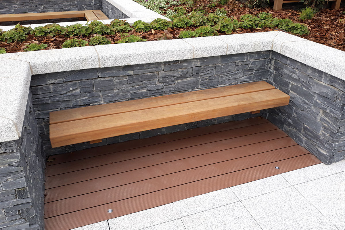 Type 4 Hardwood Wall Seat Woodscape Esi External Works