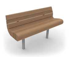Castle contemporary FSC Naturally Very Durable seat with backrest