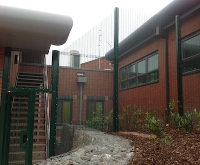 High-security fencing for teenage mental health unit