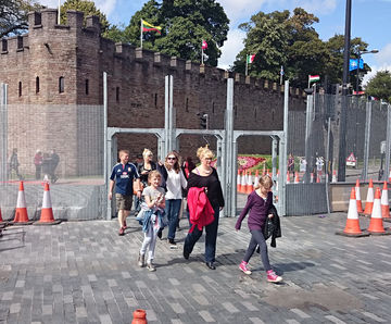 Temporary high security fencing for NATO summit, Cardiff
