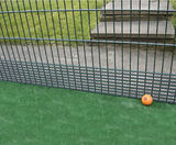 Hockey pitch rigid mesh fencing system - on this page