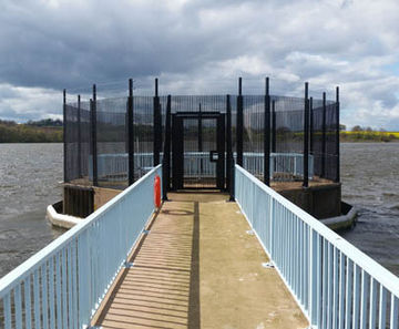 High security perimeter fencing for reservoir