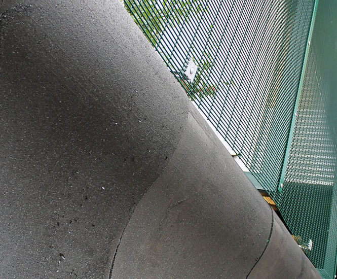 Rubber barrier and steel fence HVM system creates Impakt