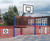 Fence mounted basketball hoop with steel backboard 4