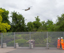 Rapid deployment temporary fencing protects US President