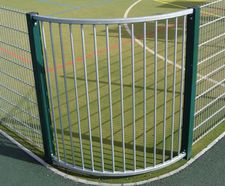 Curved Corners For MUGAs - steel sports pitch corner panels