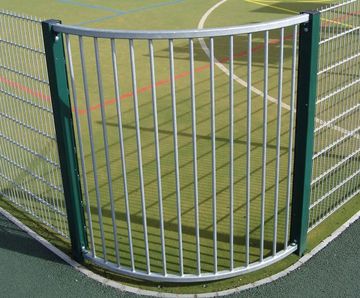 Curved Corners For MUGAs - steel sports pitch corner panels