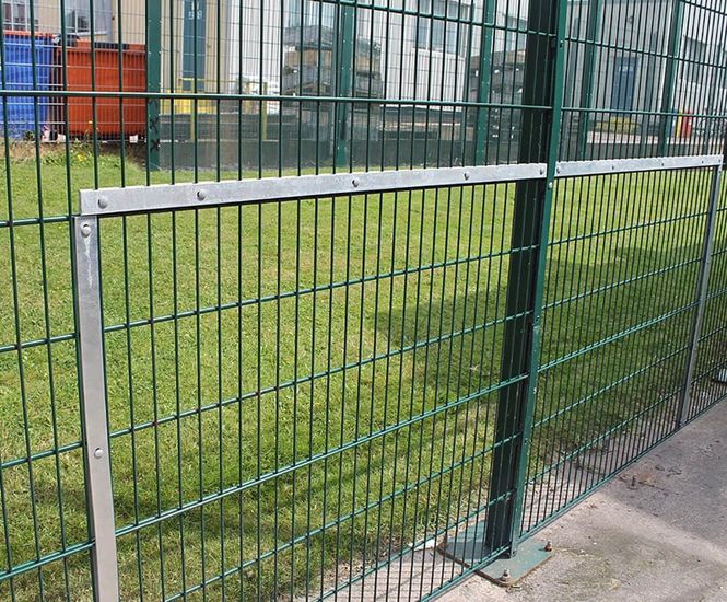 Holland Goal - steel fence-mounted sports goal for playgrounds and MUGAs