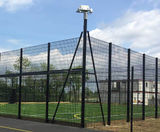 Integrated floodlight posts for sports fencing - on this page