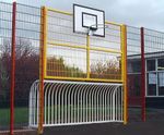 Junior Goal Unit - steel MUGA goal with mesh rebound fencing