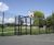 Recessed MUGA Goal End - steel sports goal for multi-use court fencing 3