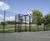Recessed MUGA Goal End - steel sports fence goal for multi-use courts 3