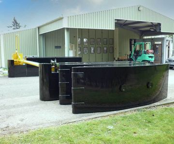 Systra Barges - steel concrete barriers for hostile vehicle mitigation
