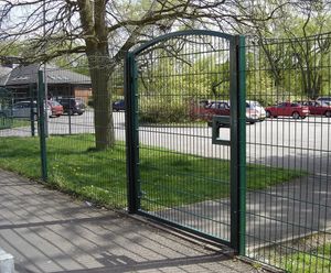 Twin Wire Pedestrian Gates - steel mesh swing gate for secure access