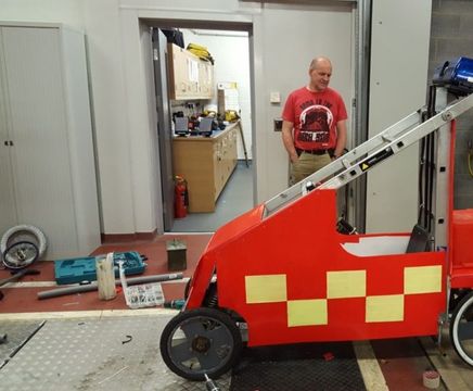Charity race chariot supplied with bespoke metalwork