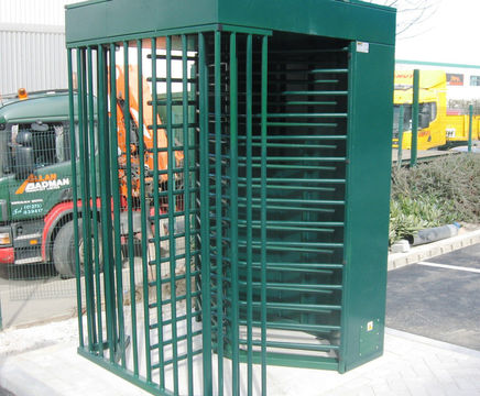Full-height pedestrian turnstiles