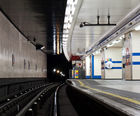 Ceiling system and curved fascias, London Underground