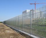 Steel palisade fencing secures nuclear power plant - on this page