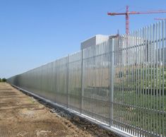Steel palisade fencing secures nuclear power plant