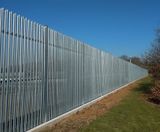 Resilient palisade fencing secures water treatment works - on this page