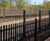 PAS68 steel palisade fencing for railway station HMV 0