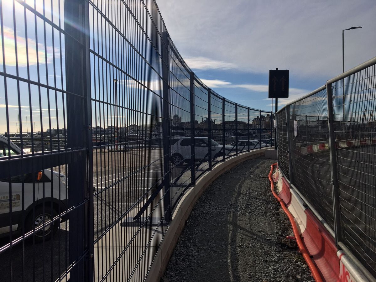 Demarcation fencing for Lowestoft flood defence project Barkers Fencing ESI External Works