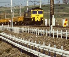 Elevated GRC channels for rail networks