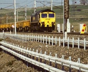 Elevated GRC channels for rail networks