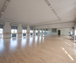 Harlequin Fiesta™ wood-effect vinyl dance floor