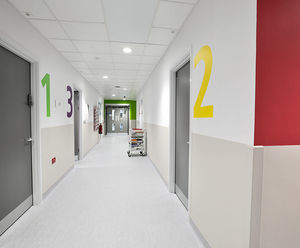 Acrovyn wall protection package for hospital building