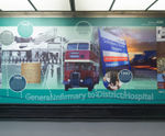 Designed wall panels showcase hospital's history 