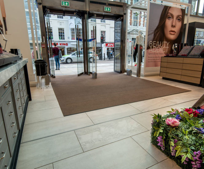 Durable, quality entrance matting for department store