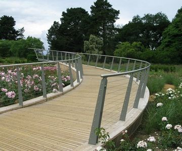 Bespoke curved ramp walkway, Savill Gardens, Surrey