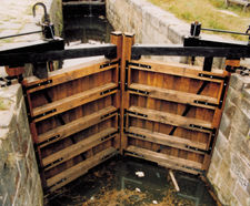 Lock gates, Oldham Broad Canal