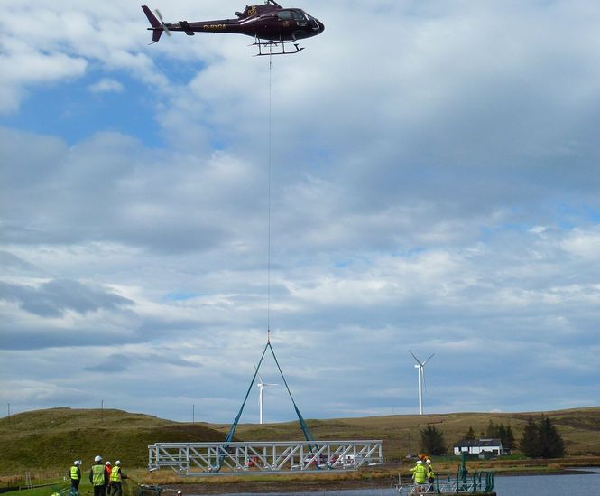 FRP bridges installed by helicopter - Scotland