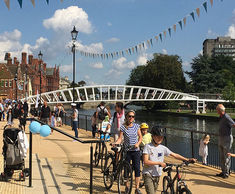 45 x 4m tied arch Vierendeel truss footbridge - Bedford
