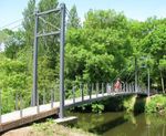 Cable stay steel bridges for pedestrians and cyclists