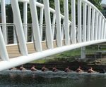 Bow string and tied arch steel truss bridges