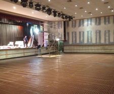 Damp-proofing flood-damaged hall and dance floor