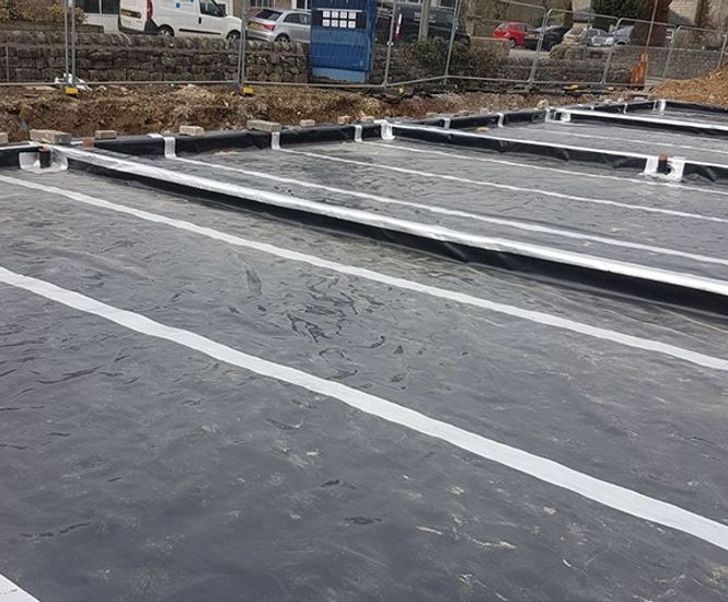 Combining waterproofing design and ground gas protection