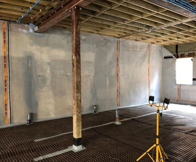 Waterproofing design and installation for basement