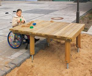 Sand Play Table - wheelchair-accessible outdoor wooden sensory table