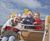 Carriage Themed Play unit - softwood play structure for climbing & seating 4
