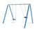Unique Luna Double Swing - steel playground swing set with rubber seats 1