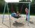 Luna Swing - steel playground swing set with nest and flat seats 5