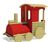 Large Train Locomotive - outdoor play structure with wood and plastic 6